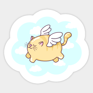 Flying Cat Sticker